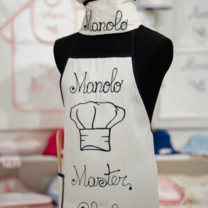 Delantal dibujo gorro